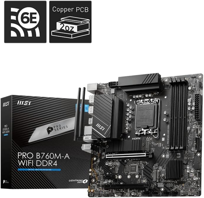 MSI Motherboard PRO B760M-A WIFI DDR4 MSI Motherboard PRO B760M-A WIFI DDR4